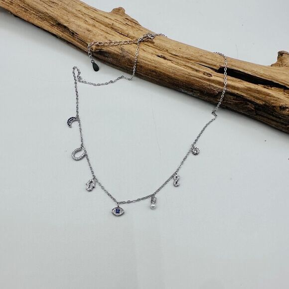 Sterling Silver Evil Eye Good Luck Charm Necklace Protection Jewelry - Picture 5 of 6